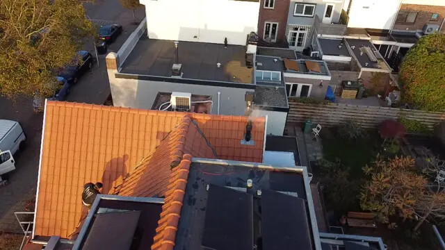 Tiled roof renewed near Haarlem