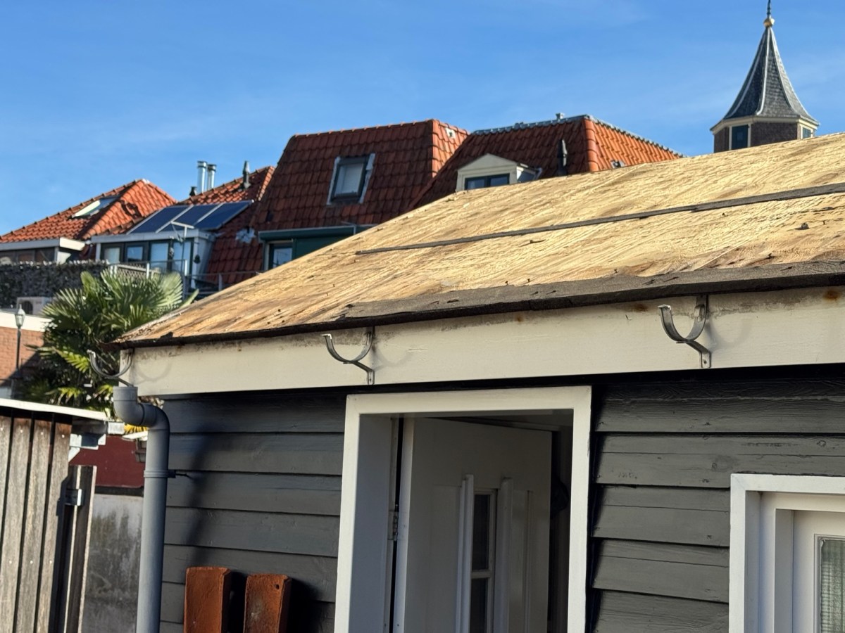 Schuurdak in Alkmaar tijdens de renovatie
