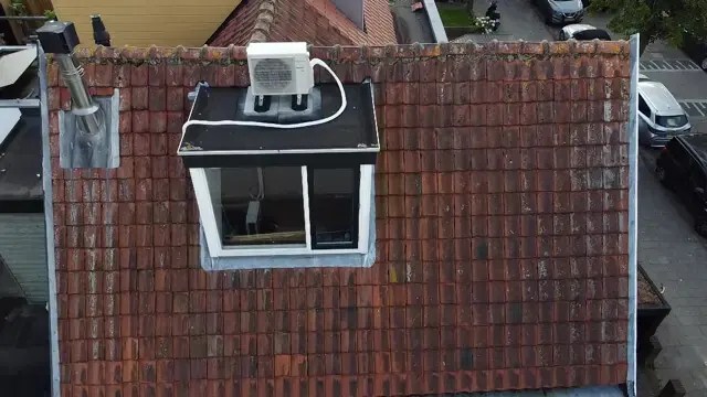 Original tiled roof before renovation in Haarlem-Noord